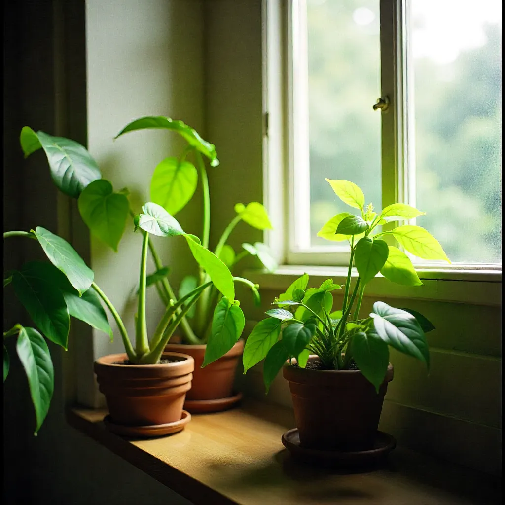 Serene indoor garden space with natural lighting